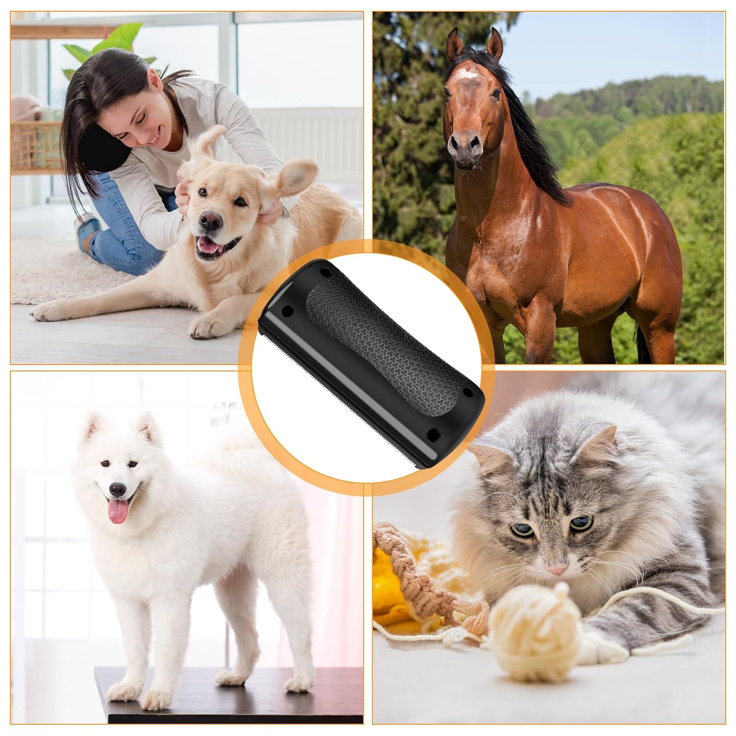 Groomify Pet Care Brush, Grooming Combs for Cat and Dog, Deshedding Dog Brush, Haustiere Tails Deshedding Brush, Pet Hair Removal Brushs Grooming Tool
